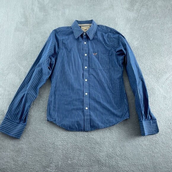 Hollister Other - Hollister California Blue & White  Button-Up XL 100% Cotton Mens 5863
